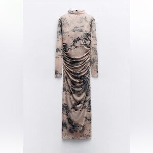 Zara limited edition printed tulle dress